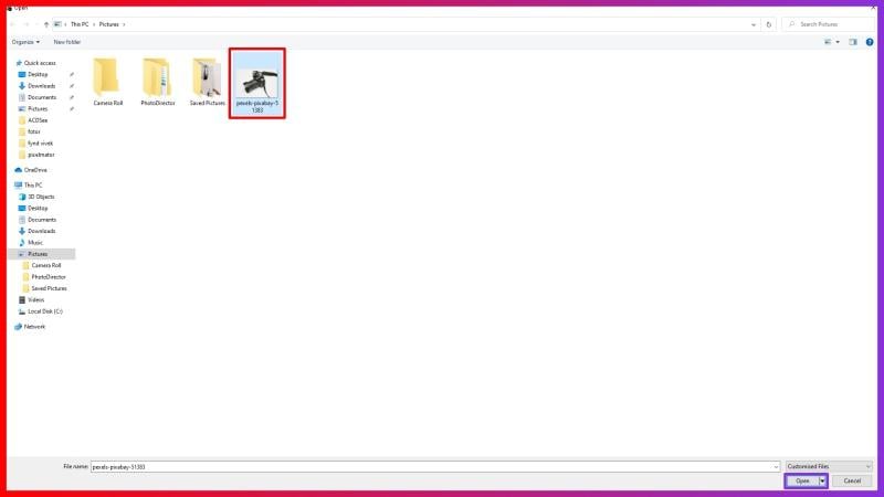 Click on the option ‘upload image’.