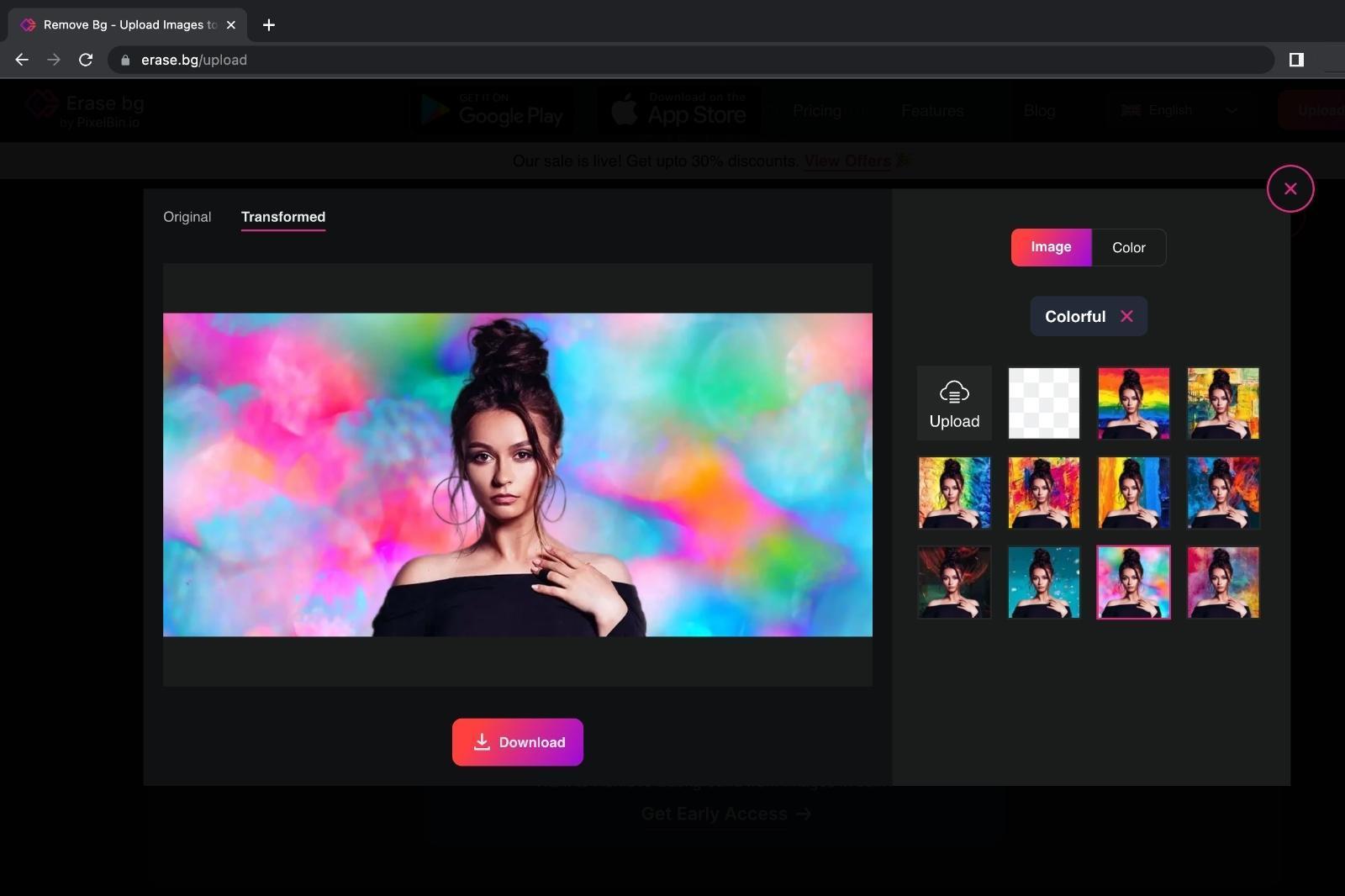 Selecting an appropriate background